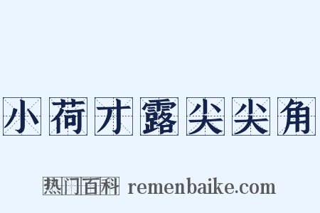 小荷才露尖尖角是什么意思的图片
